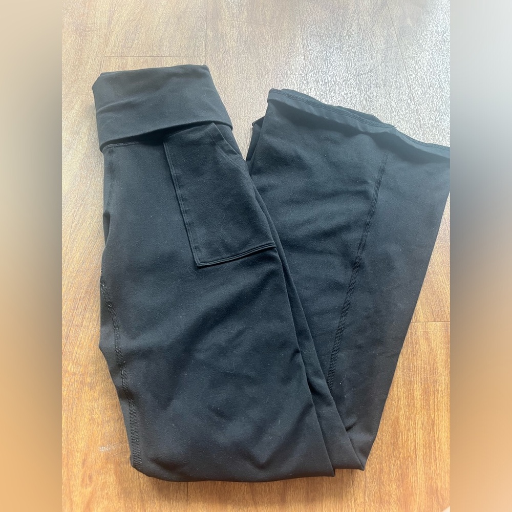 Aerie leggings: The hugger fold over flare, high-rise
